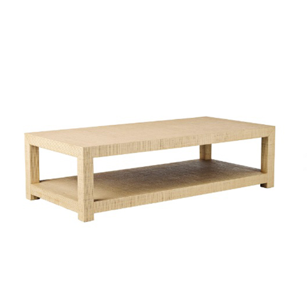Blake Raffia Rectangular Coffee Table
