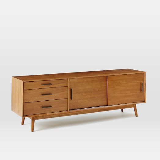 mid century media console acorn c
