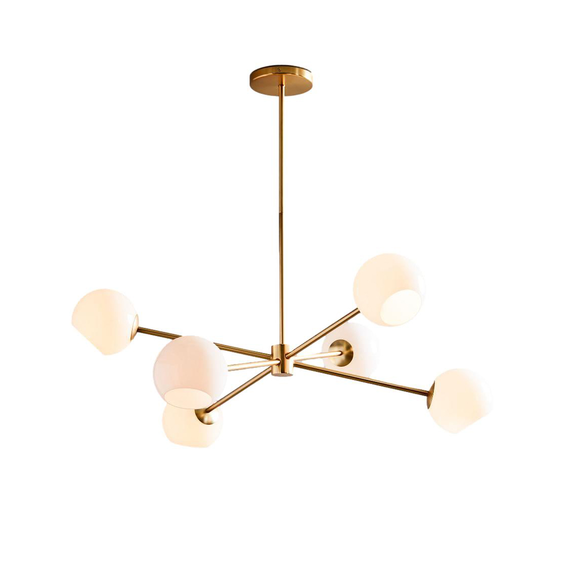 staggered glass 6 light chandelier milk 1 z clipped rev 2