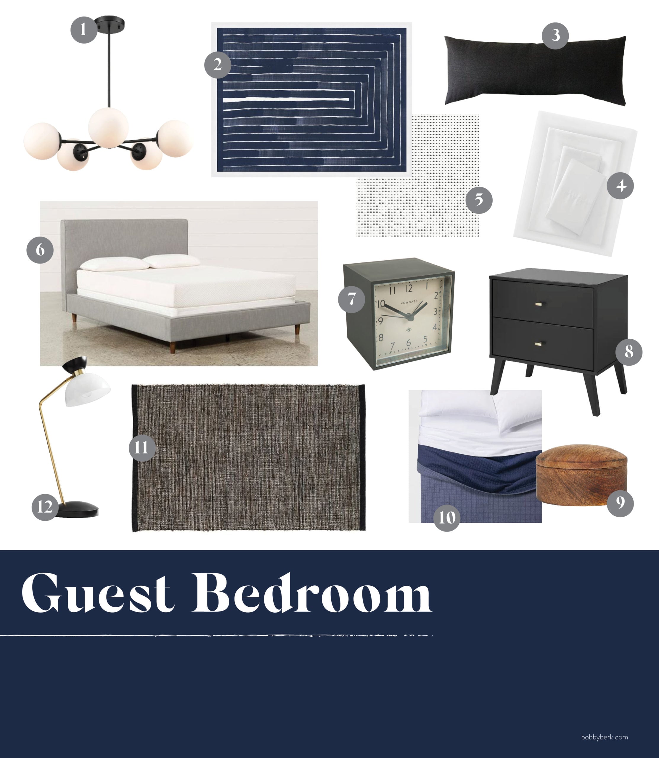 Bobby Berk Mid Century Guest Bedroom scaled