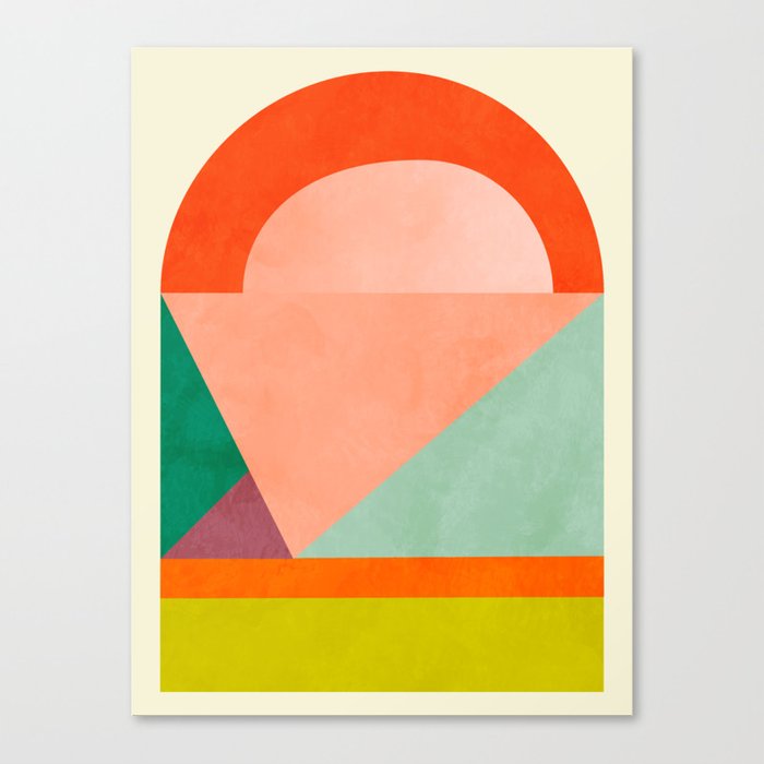 geometric mid century shapes spring 2020 i canvas
