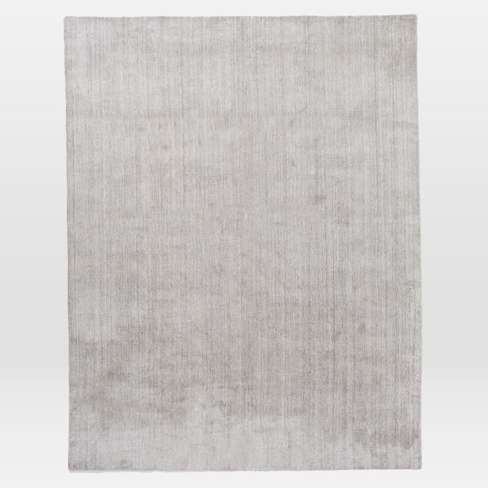 hand loomed shine rug gray o