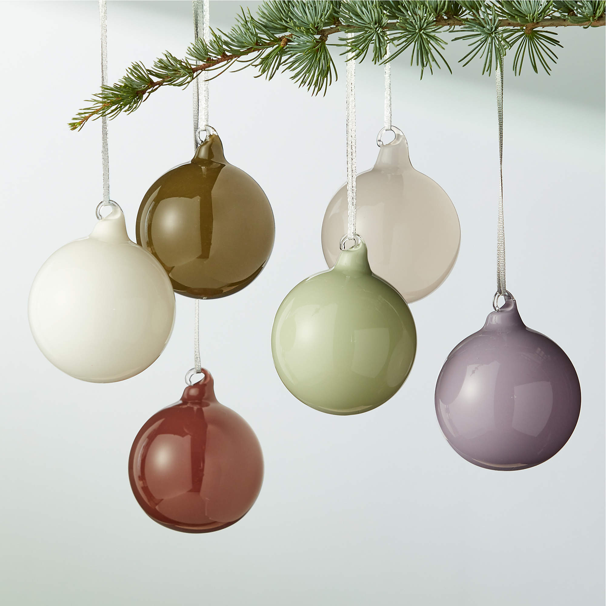 bold 3 opaque ball ornaments set of 6
