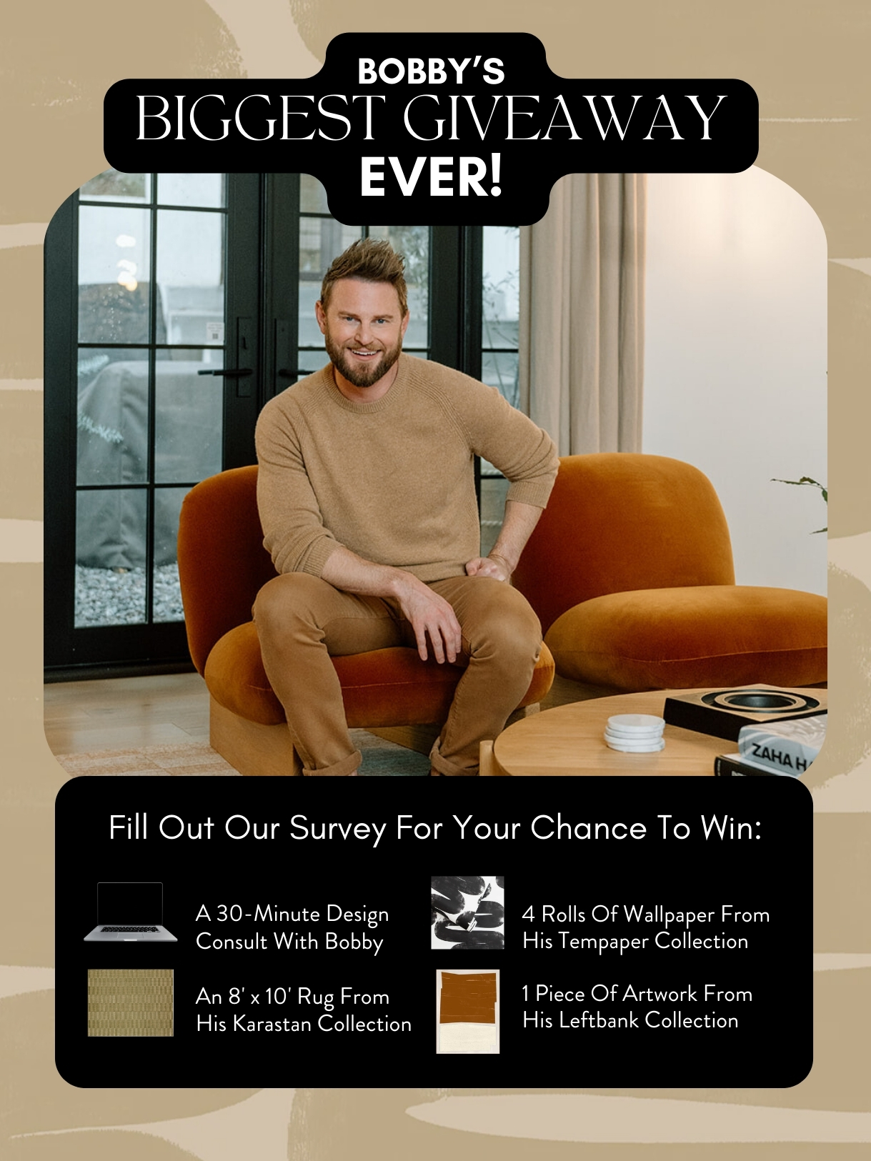 Bobby Berk Reader Survey Giveaway 1